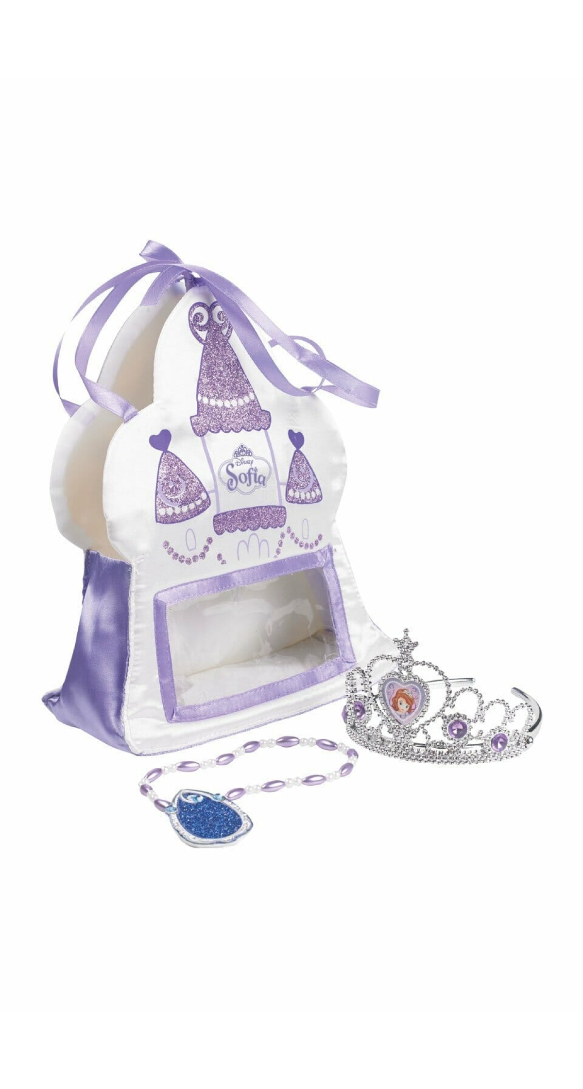 Sofia Satin Bag With Tiara & Amulet