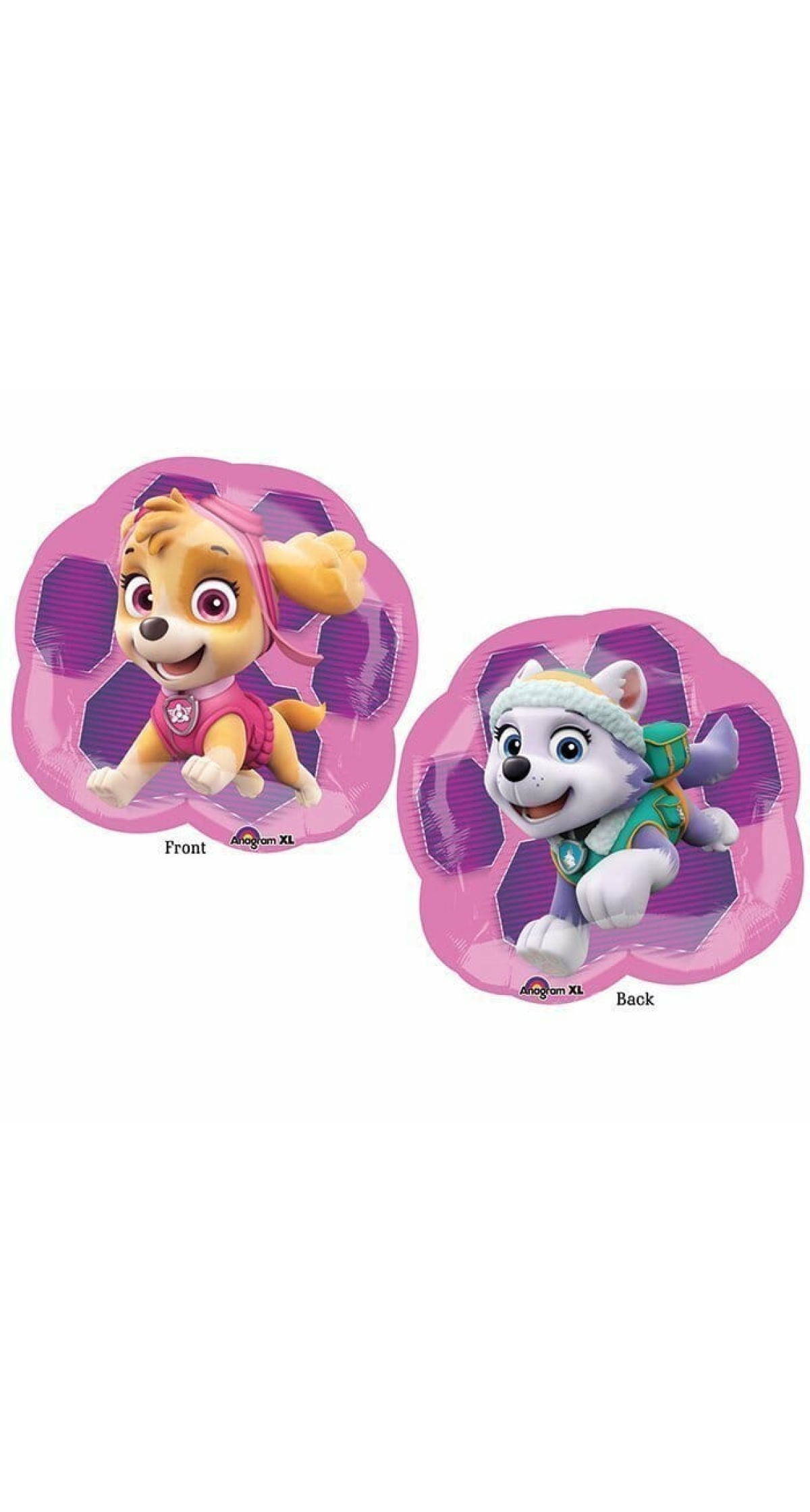 Paw Patrol Pink Skye and Everest Supershape Foil Balloon - 23'' x 25'' (58cm x 63cm)