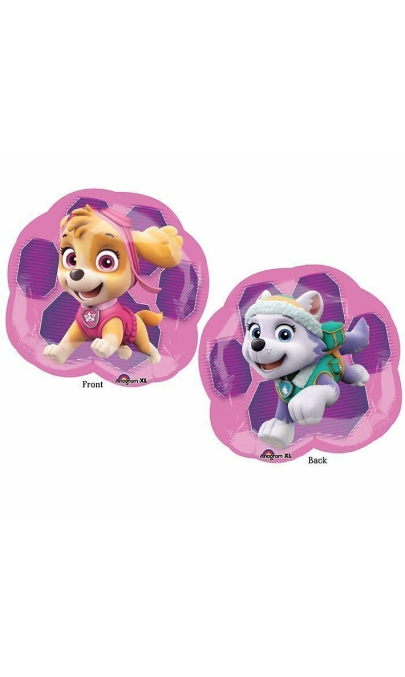Paw Patrol Pink Skye and Everest Supershape Foil Balloon - 23'' x 25'' (58cm x 63cm)