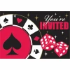 Casino Invitations & Envelopes Place Your Bets - 8pk