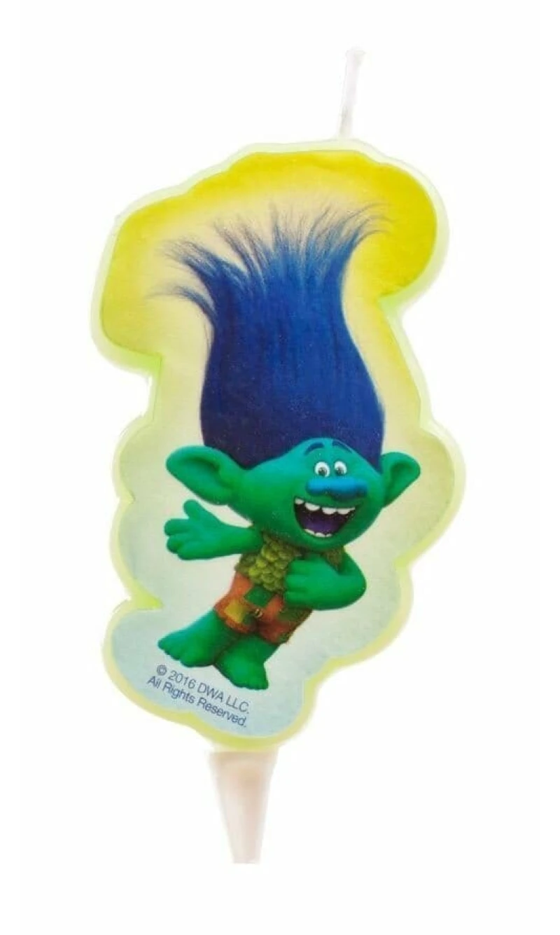 Trolls Branch Figure Candle - 5cm x 8cm