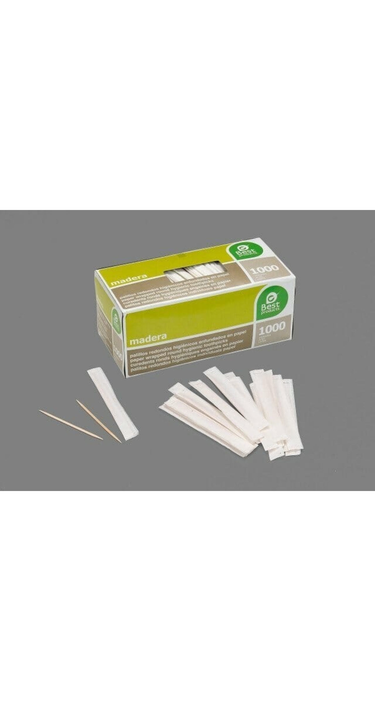 Round Paper Wrapped Toothpicks - 1000pk