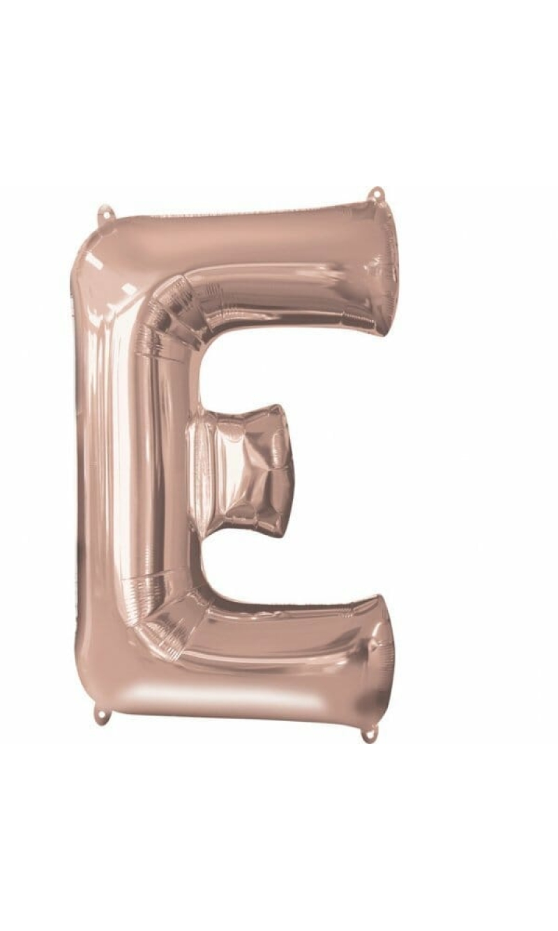 Rose Gold Letter " E " Foil Balloon 34''