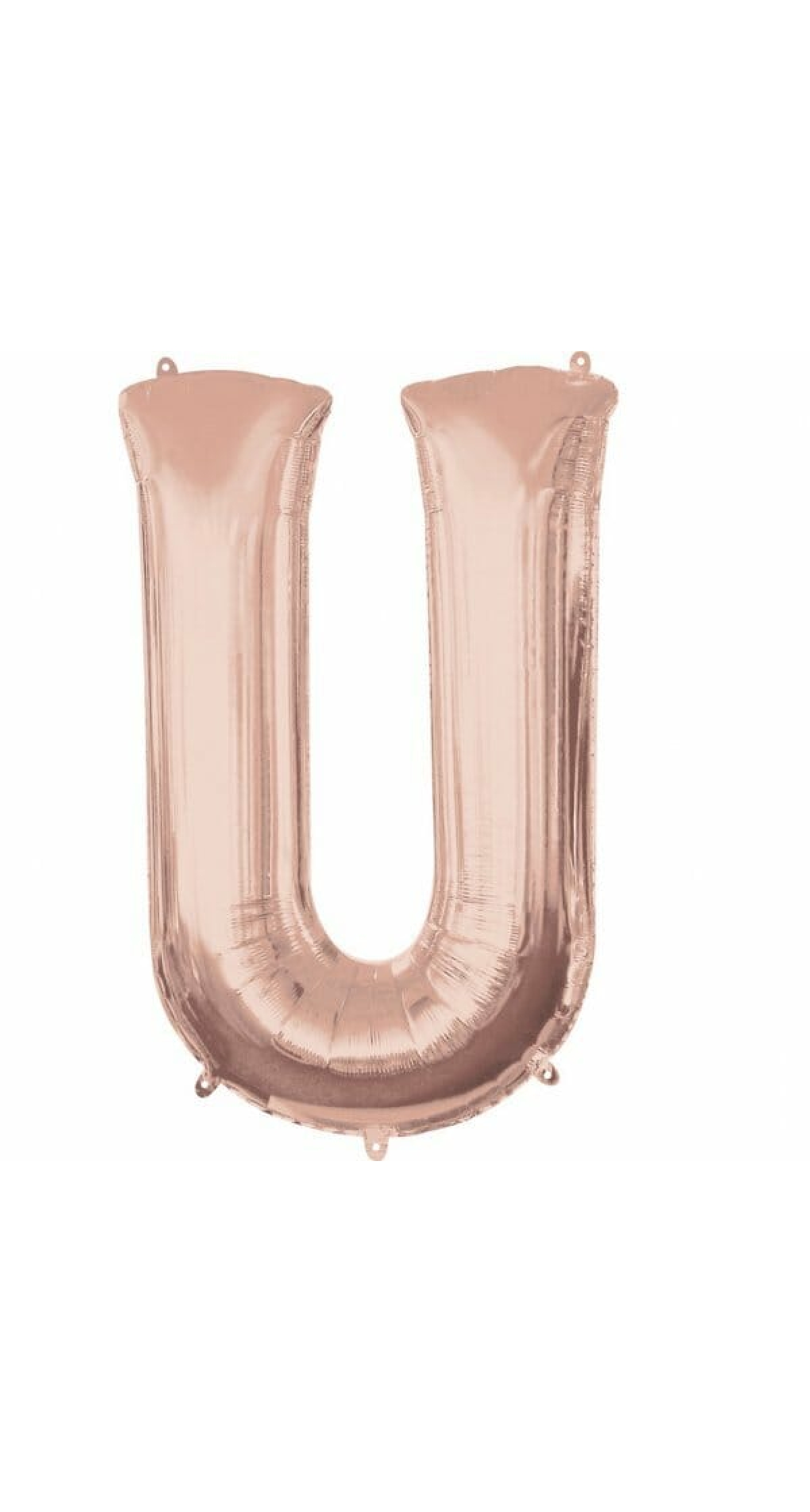 Rose Gold Letter " U " Foil Balloon 34''