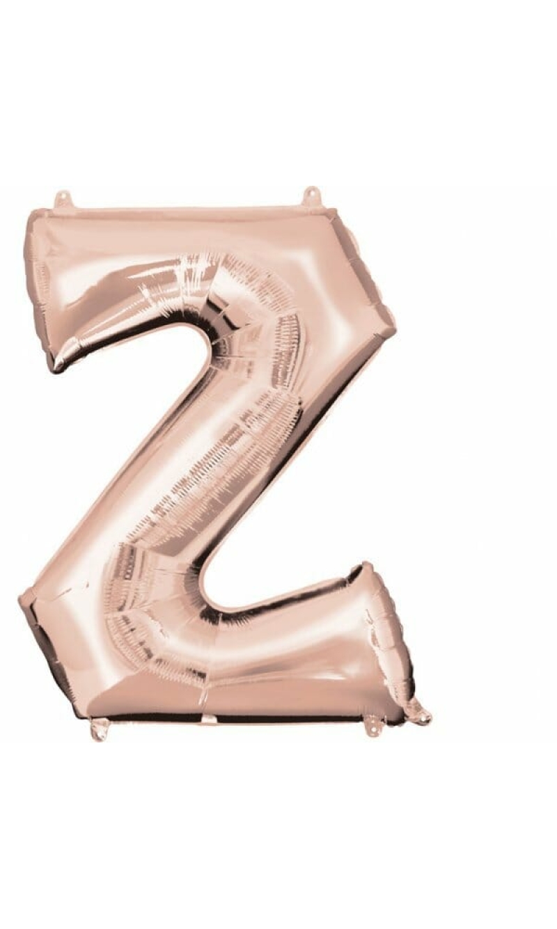 Rose Gold Letter " Z " Foil Balloon 34''