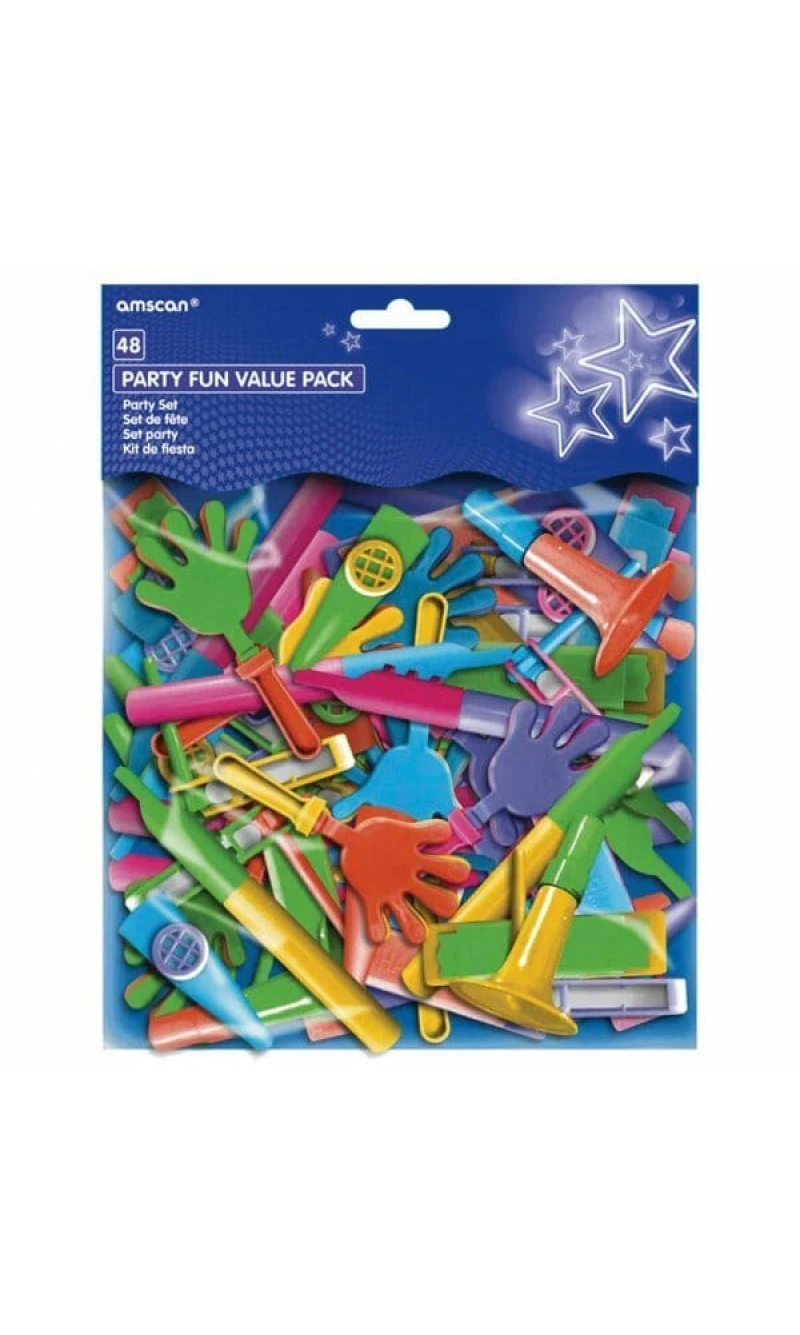 Pinata & Party Favours Set Noisemaker - 48pk