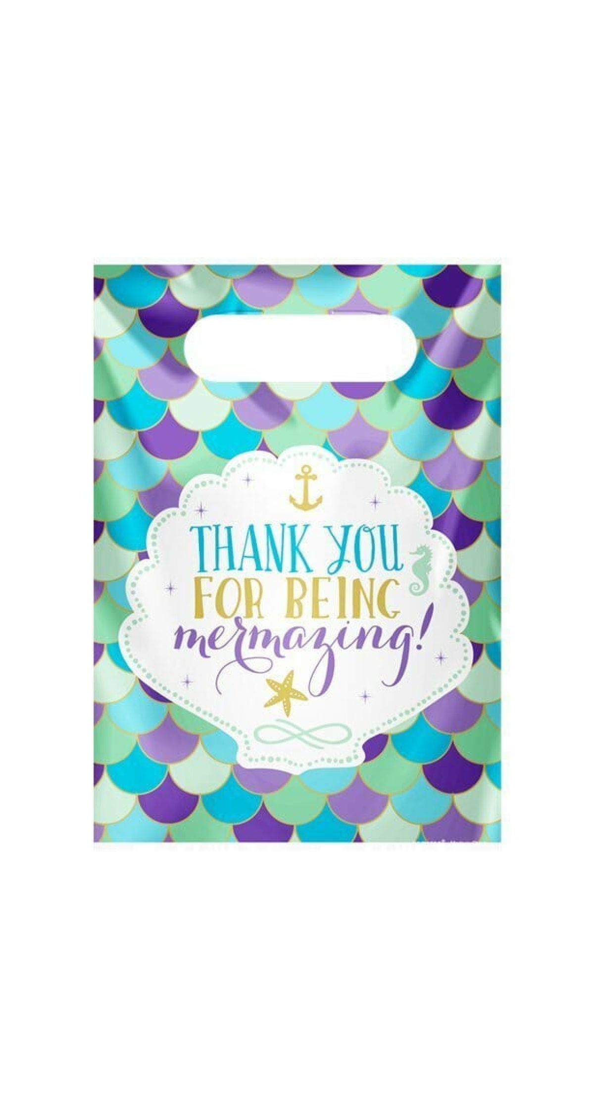 Mermaid Wishes Party Bags 23.9cm x 16.5cm - 8pk