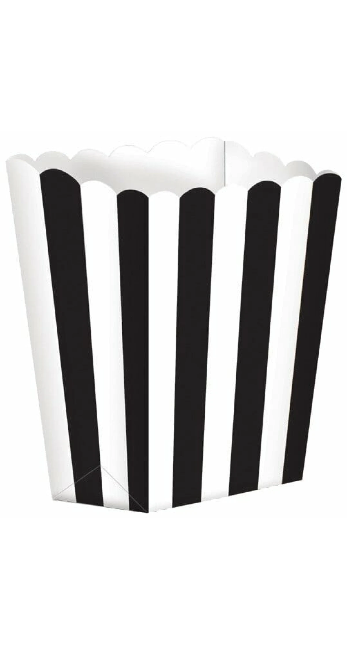 Black Candy Buffet Popcorn Boxes 6.3 x 13.4 x 3.8cm - 5pk