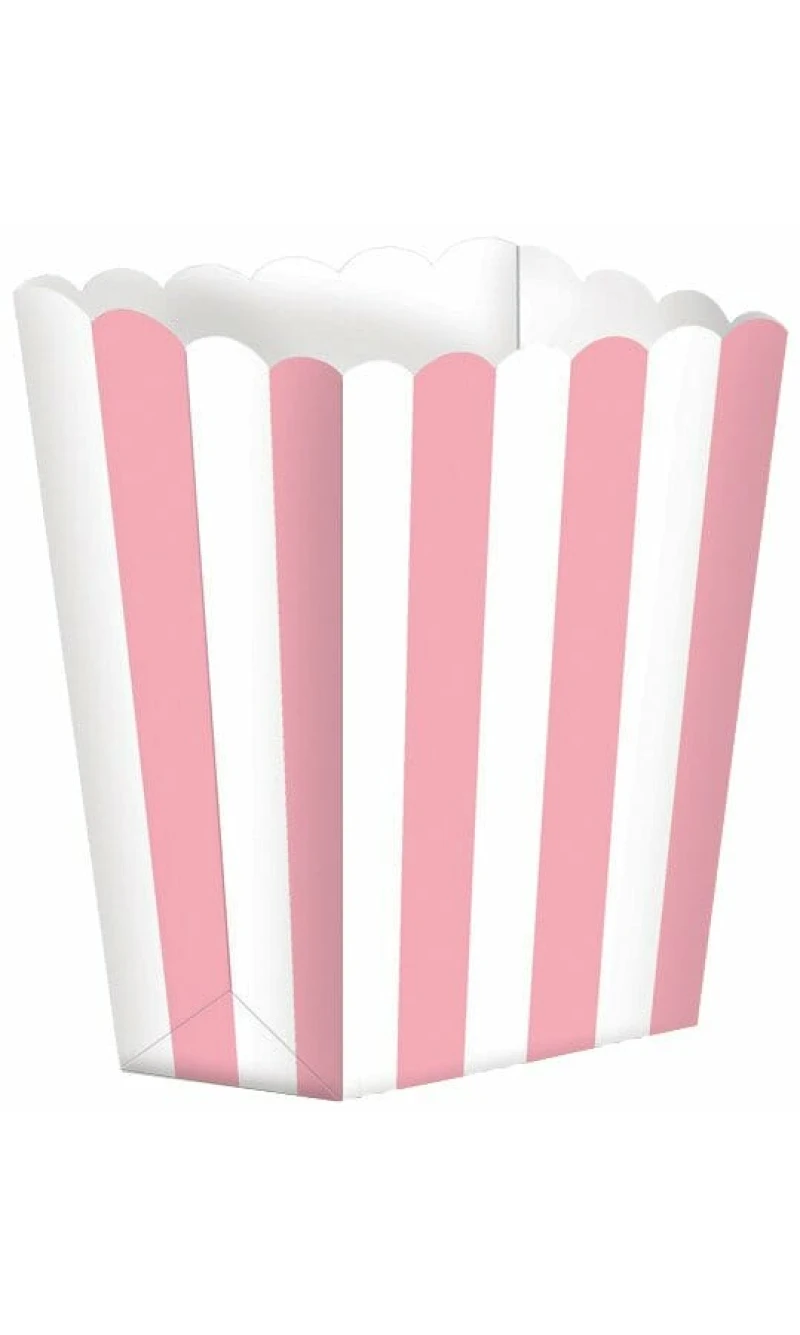 New Pink Candy Buffet Popcorn Boxes 6.3 x 13.4 x 3.8cm - 5pk