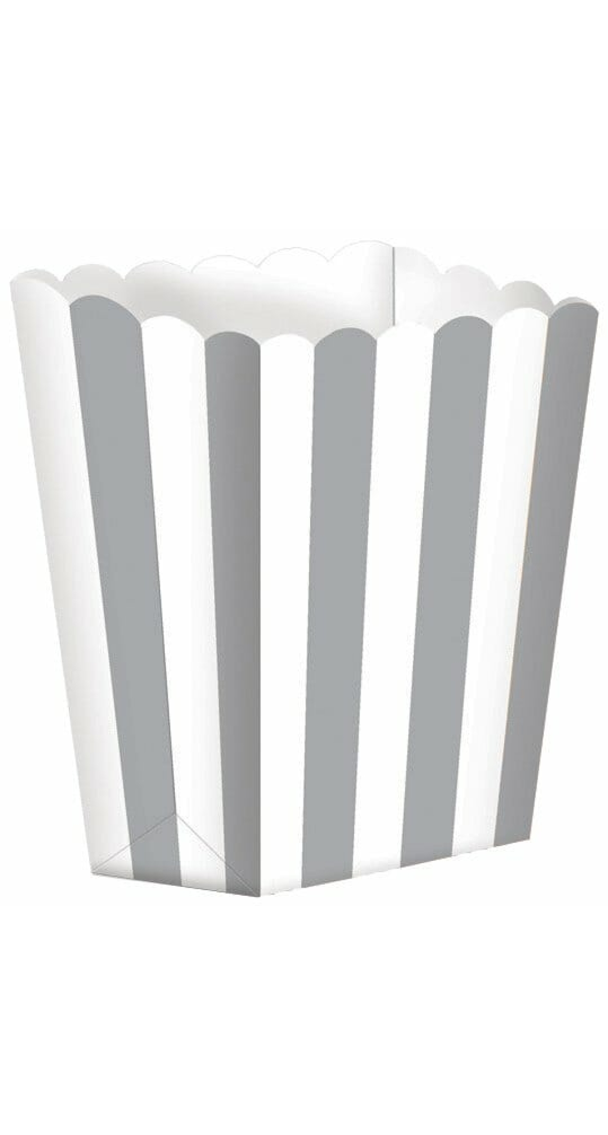 Silver Candy Buffet Popcorn Boxes 6.3 x 13.4 x 3.8cm - 5pk