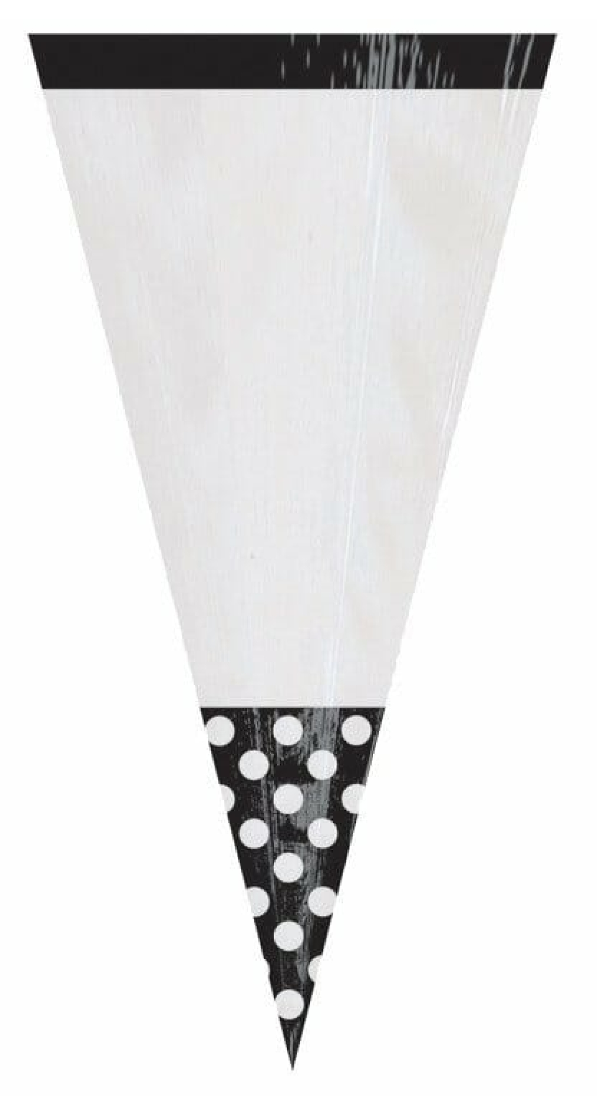 Black Candy Buffet Cone Polka Dots Bags 24.7cm – 10pk