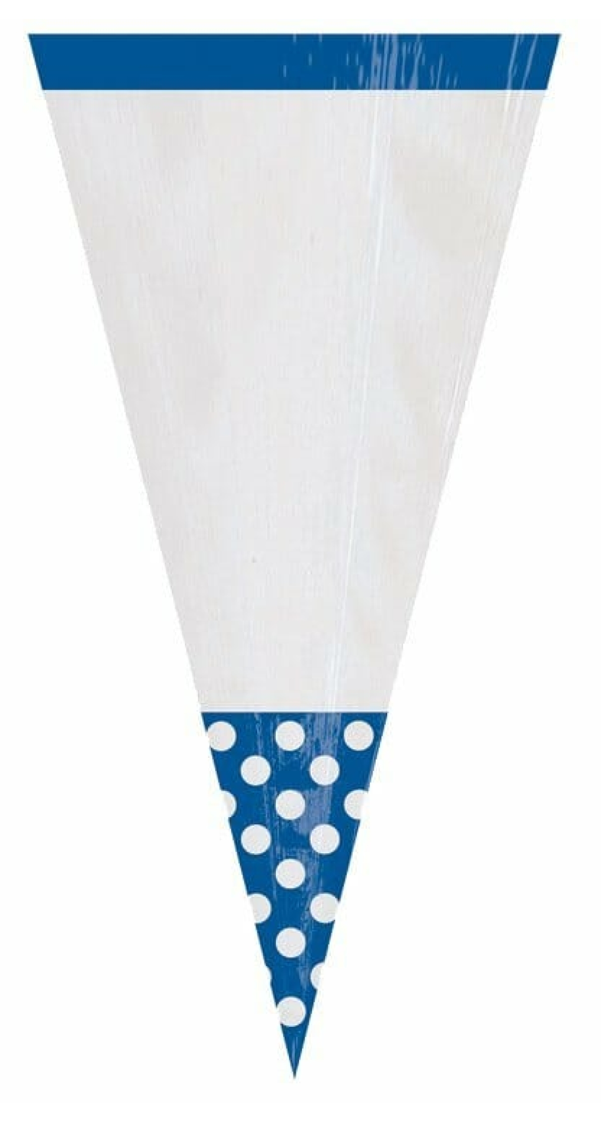 Royal Blue Candy Buffet Cone Polka Dots Bags 24.7cm – 10pk