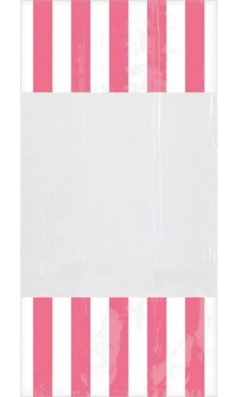 Light Pink Candy Buffet Striped Party Bags 27.3cm x 8.3cm – 10pk