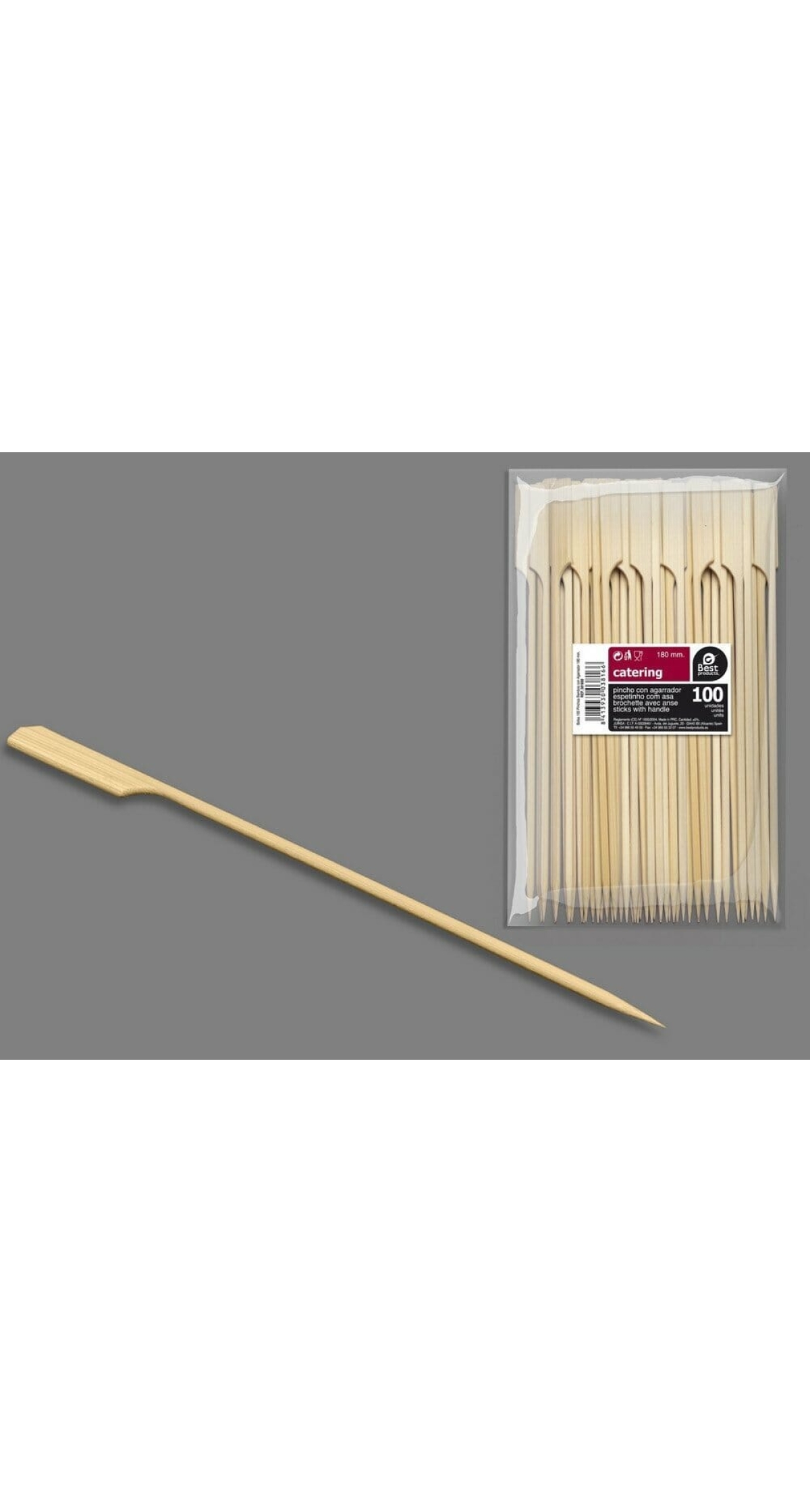 Bamboo Stick With Handle 18 cm - 100pk