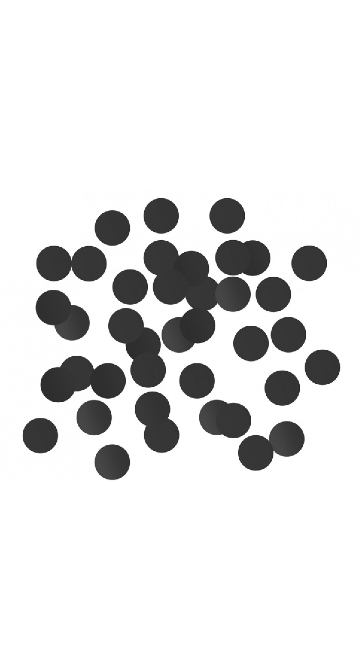 Foil Confetti Circles 20mm - Black 250g