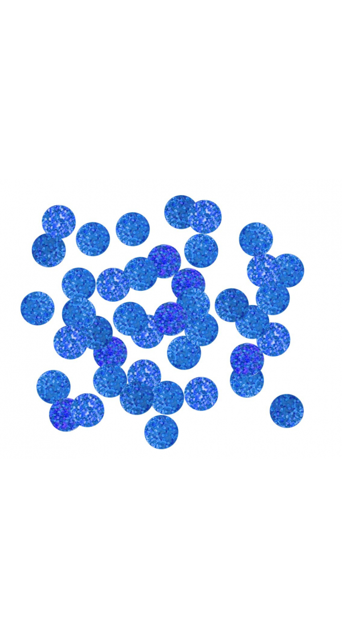 Foil Confetti Circles 20mm - Holographic Blue 250g