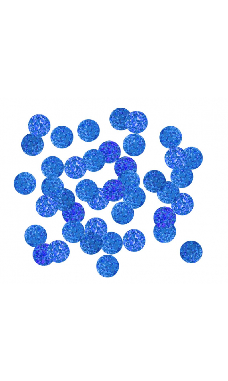 Foil Confetti Circles 20mm - Holographic Blue 250g