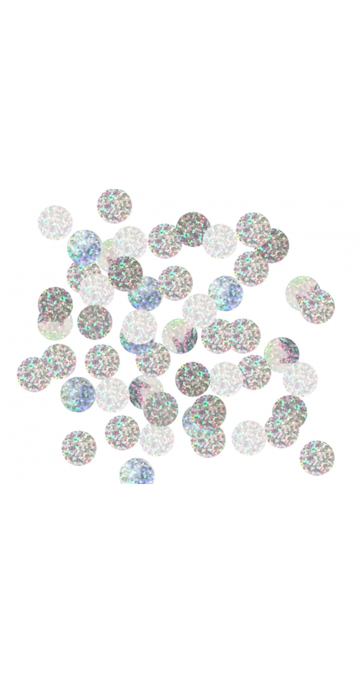 Foil Confetti Circles 20mm - Holographic Silver 250g