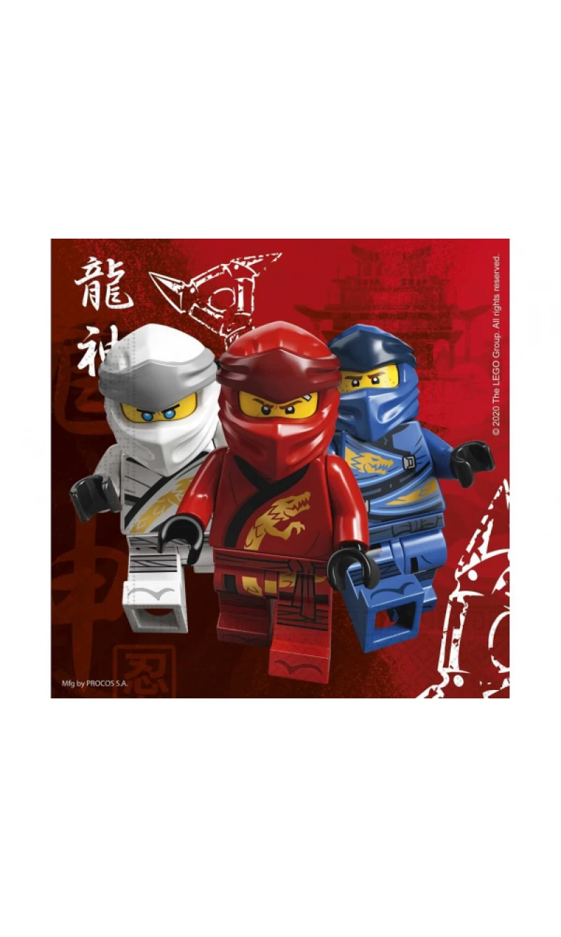 Lego Ninjago Paper Napkins 33x33 Cm - 16pk
