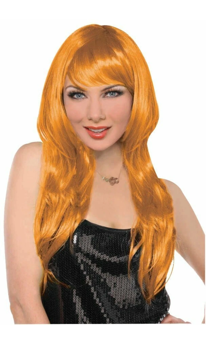 Orange Glamorous Wig - Adult One Size