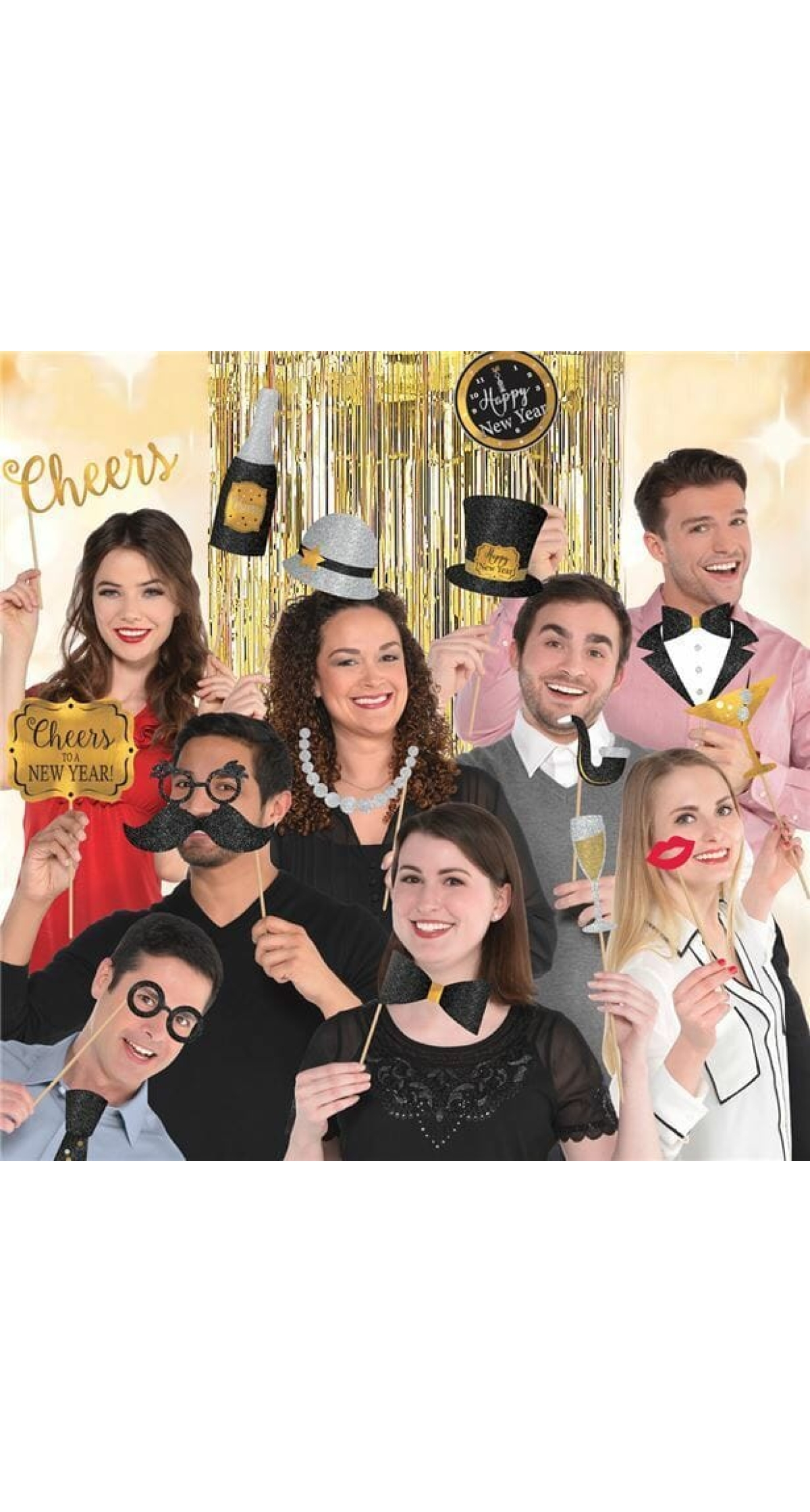 Happy New Year Deluxe Photo Props Kit - 21pcs