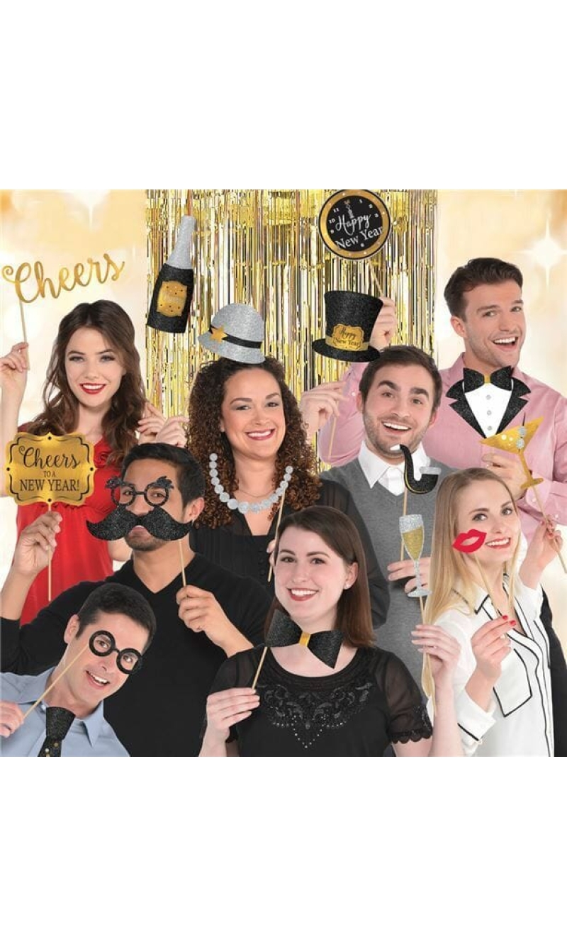 Happy New Year Deluxe Photo Props Kit - 21pcs