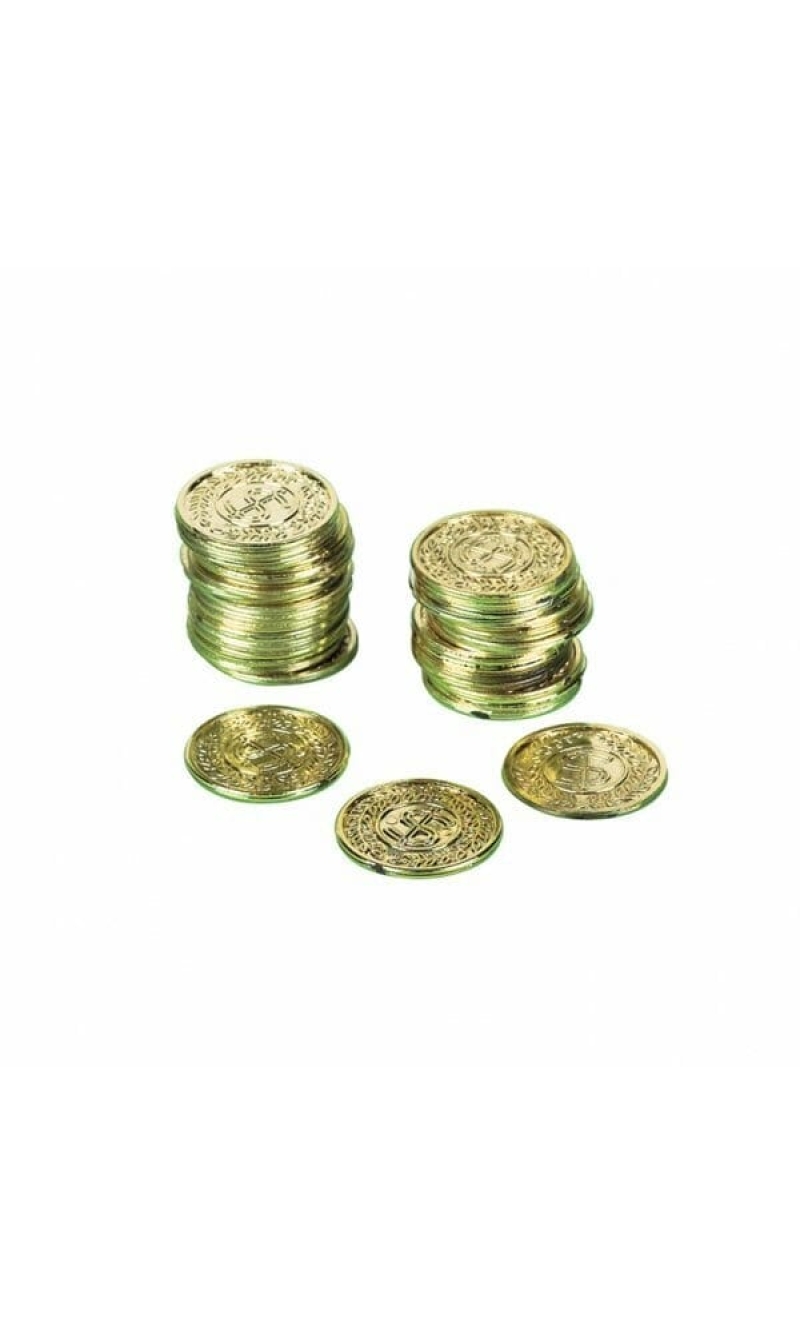 Pirate Coins Silver 3.5 cm - 72pk