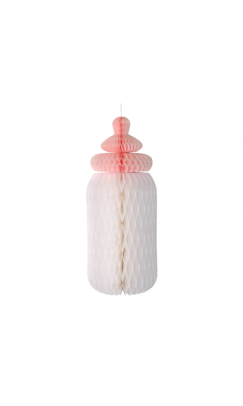 Paper Decoration B&G Baby Girl Light Pink Bottle - 30cm