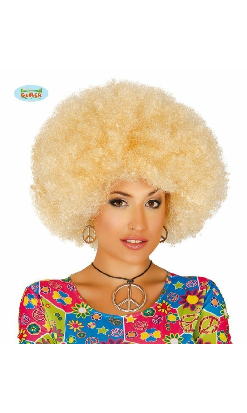 Blonde Afro Wig (Hippie) - Adult One Size