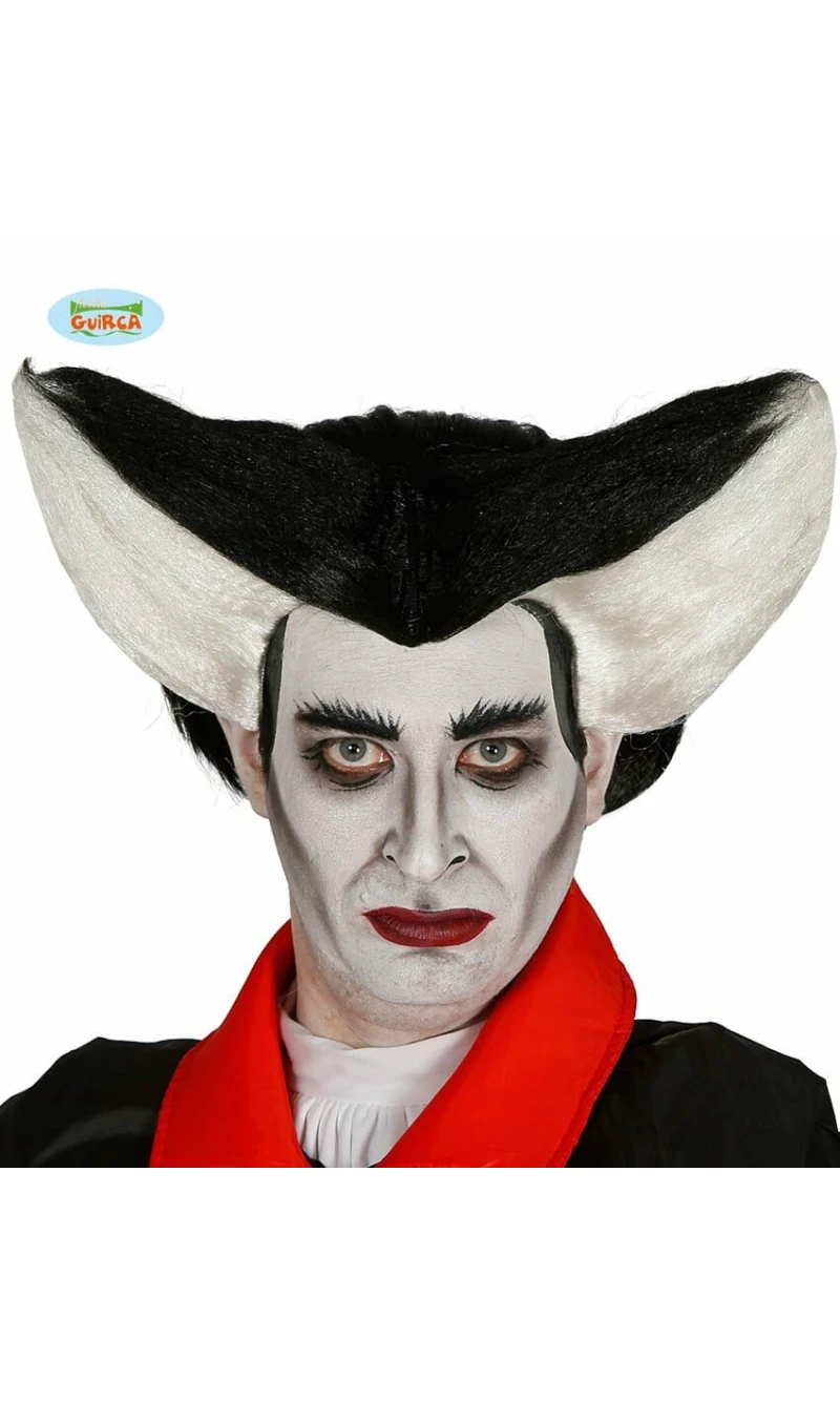 Black & White Vampire Wig - Adult One Size
