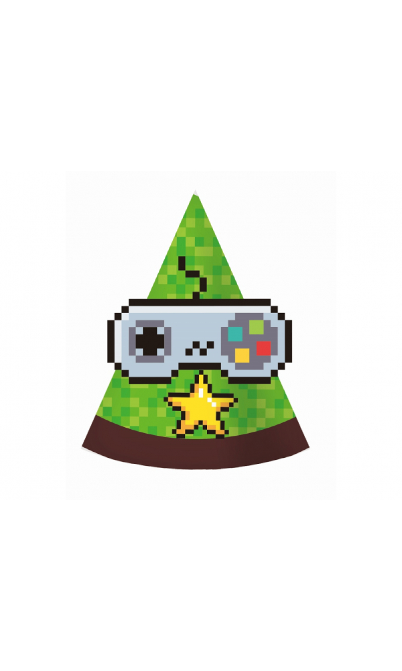 Game On Party Hats - 6pk