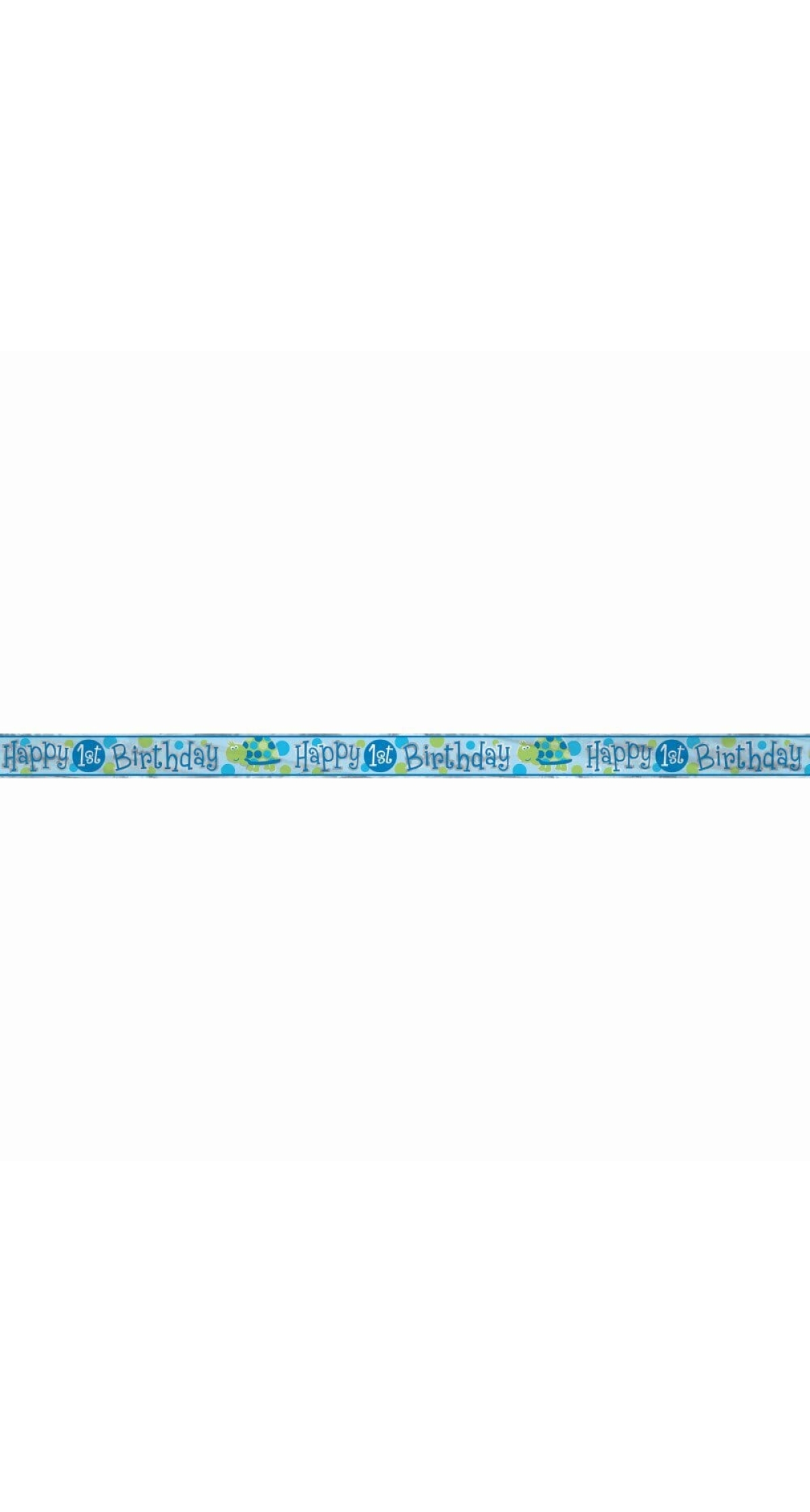 Foil First Birthday Turtle Banner - 12 ft