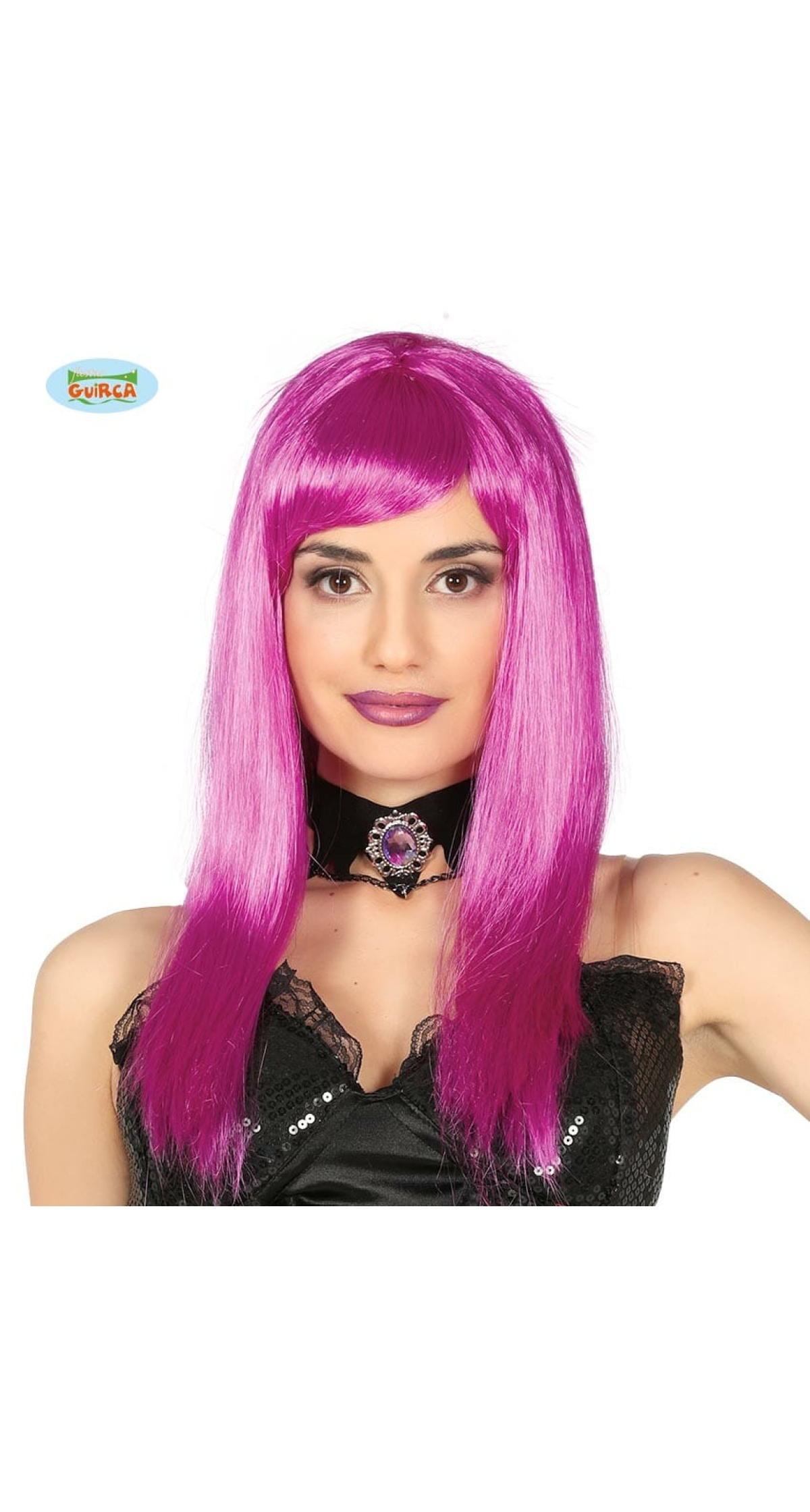 Purple Long Hair Wig - Adult One Size