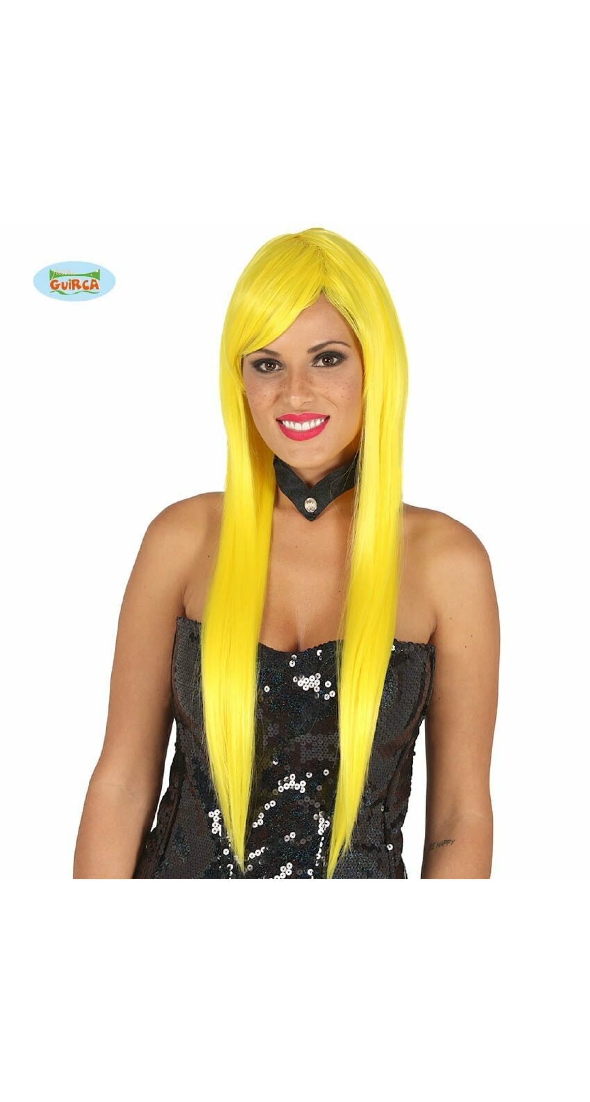 Yellow Straight Deluxe Wig