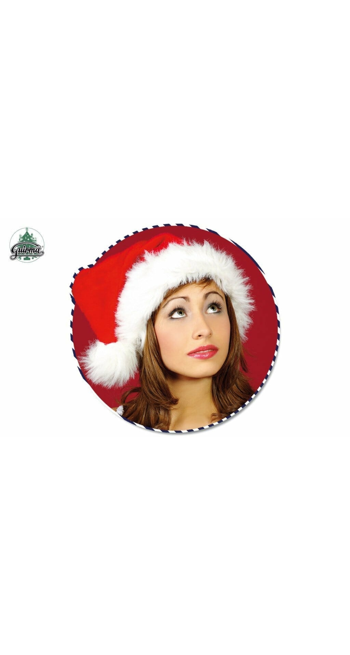 Santa Hat with Luxury Fur and White Fur Trim