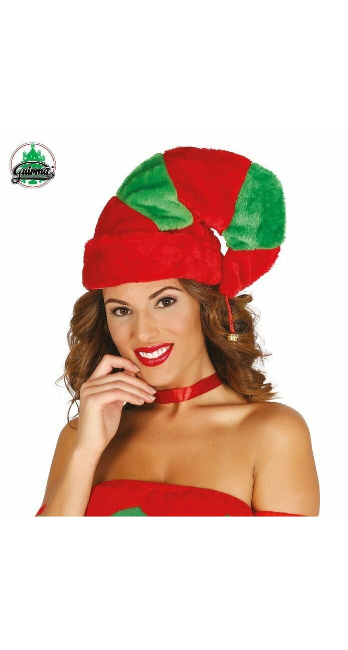 Deluxe Fur Elf Hat With Jingle Bell - One Size