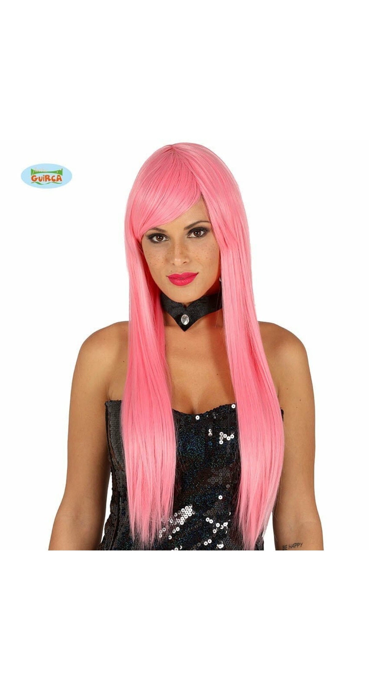 Pink Straight Deluxe Wig