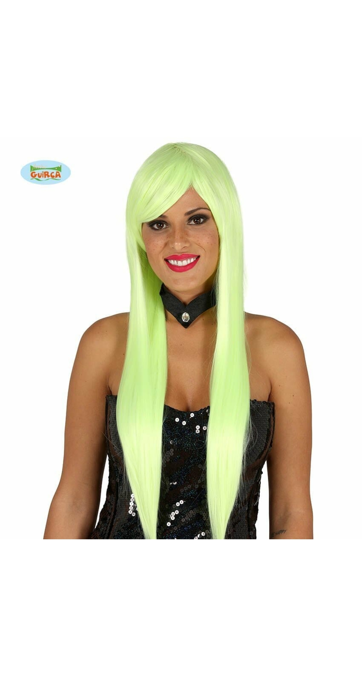 Green Straight Deluxe Wig