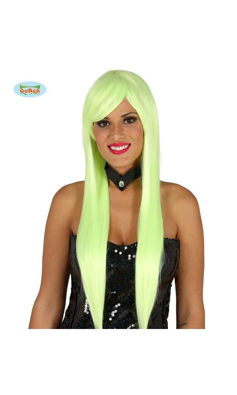 Green Straight Deluxe Wig
