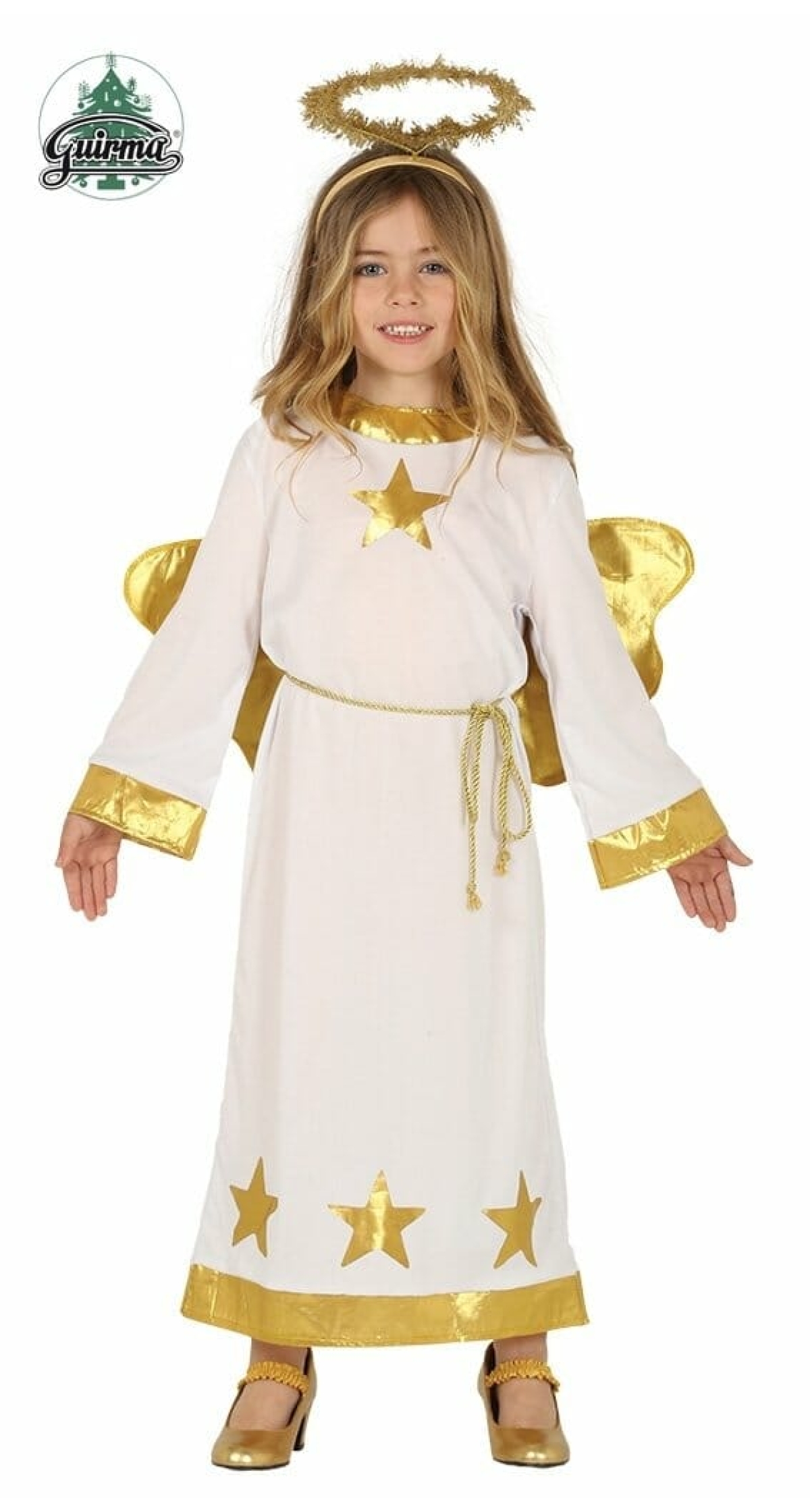 Girl / Boy Angel with Gold Wings - Age 7 to 9 Years