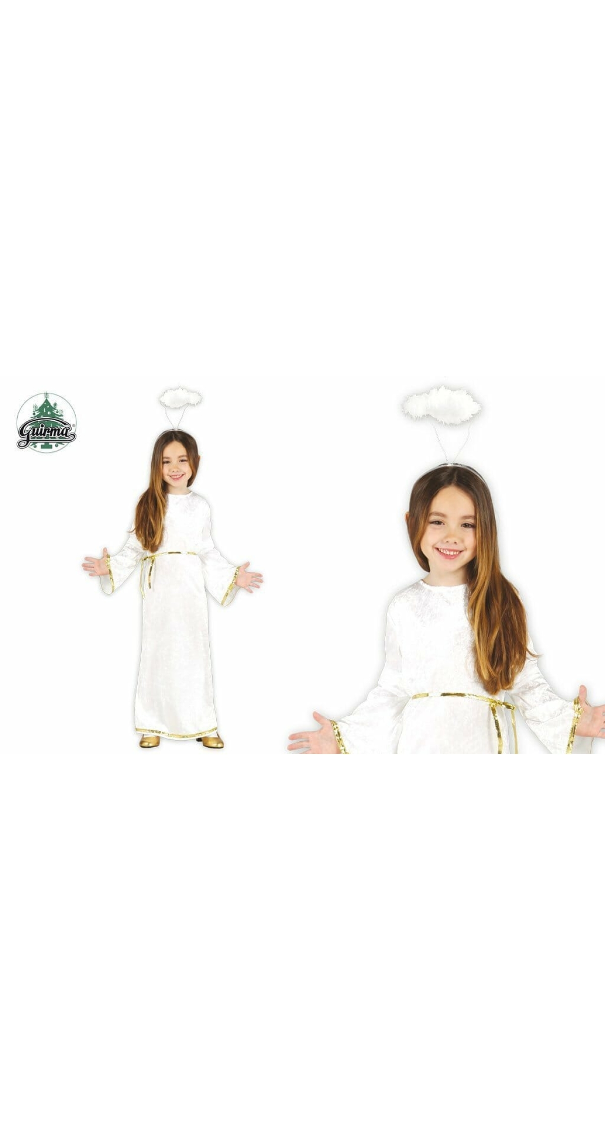 Girl / Boy Angel with Halo Deluxe (Angelito) - Age 10 to 12 Years