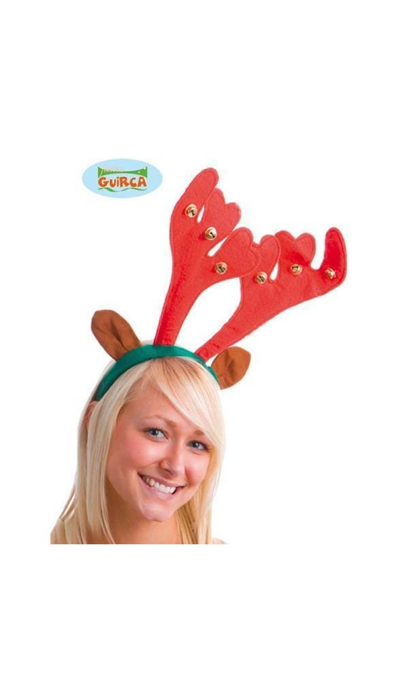 Reindeer Headband with Jingle Bells