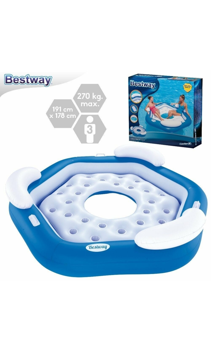 Bestway Pool & Beach Floating Island 191x178cm (Online Only)