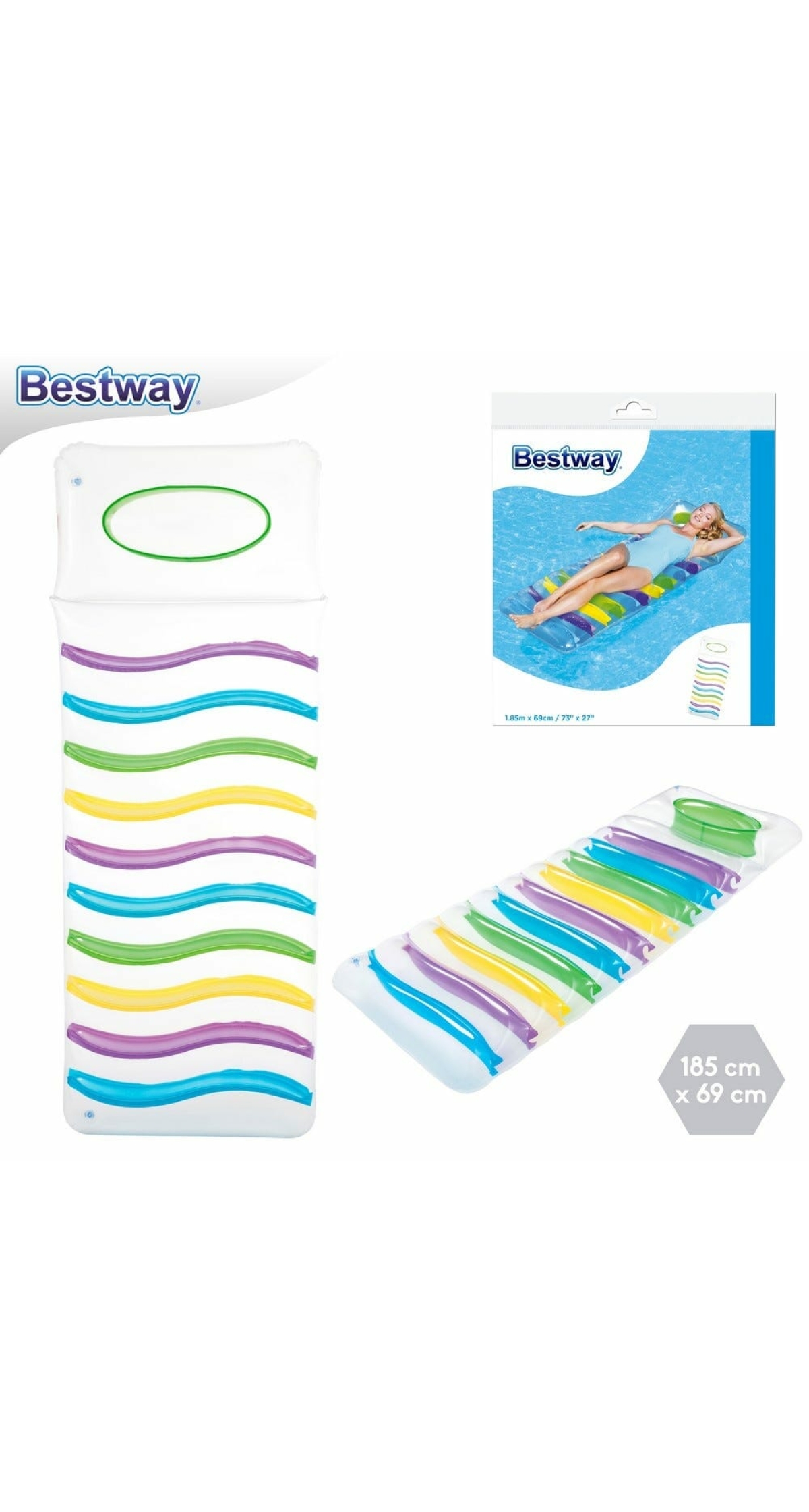 Bestway Deluxe Relaxing Lounger 185x69cm (Online Only)