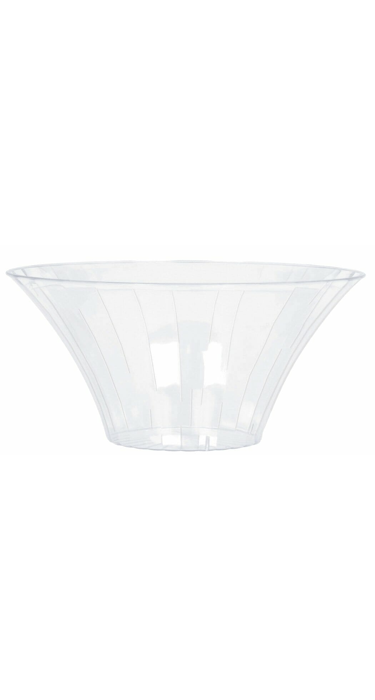 Clear Plastic Flared Bowl 23.3cm x 11.5cm