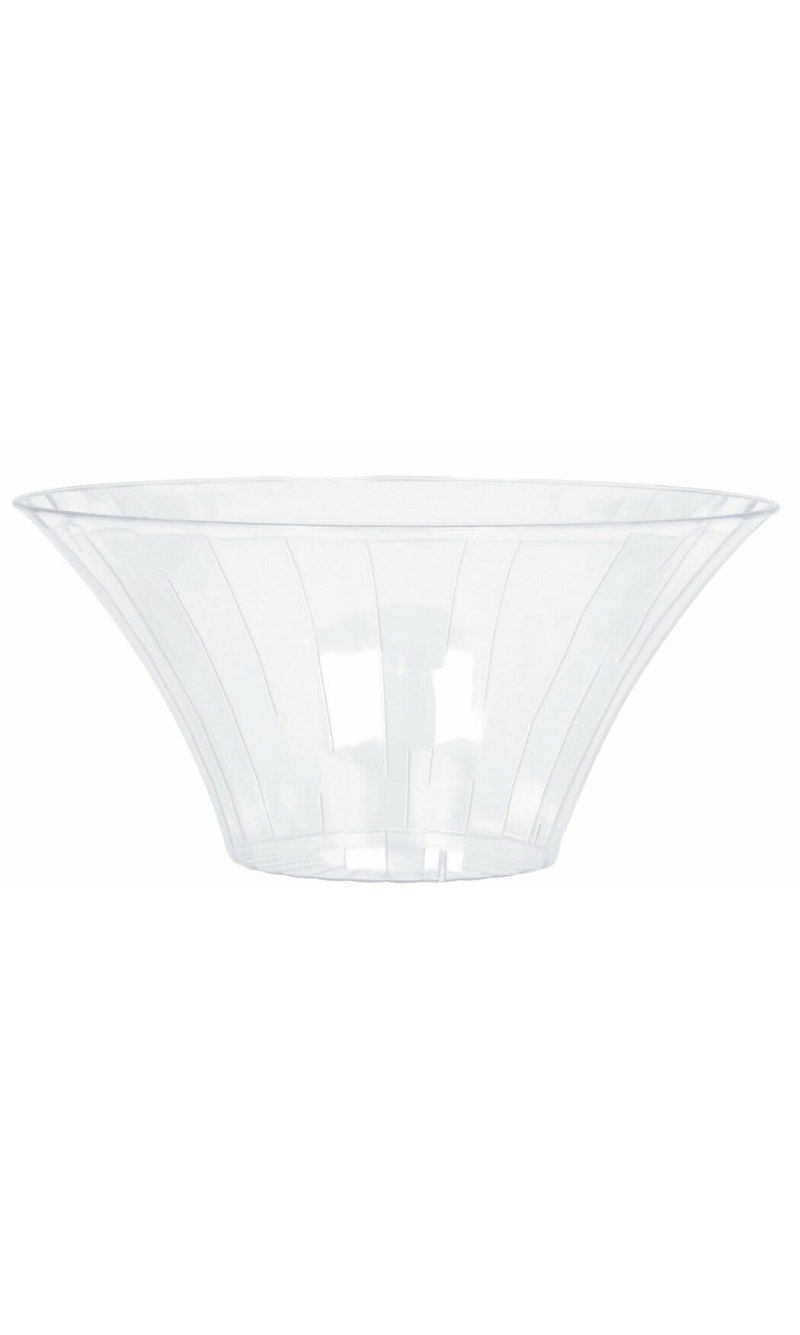 Clear Plastic Flared Bowl 23.3cm x 11.5cm