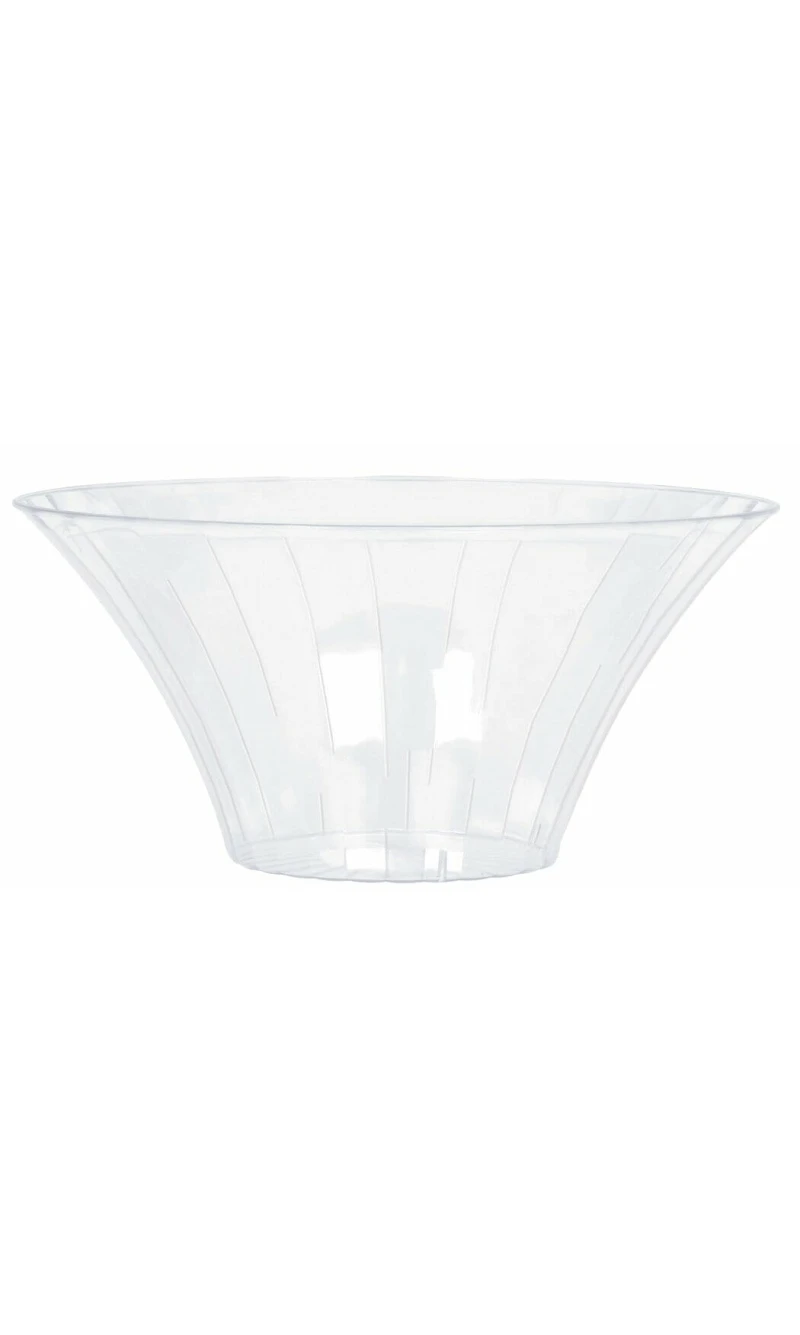 Clear Plastic Flared Bowl 23.3cm x 11.5cm