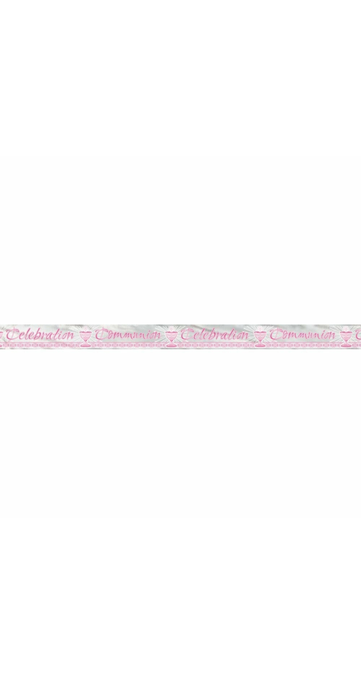 Foil Pink Radiant Cross Communion Banner - 12 ft