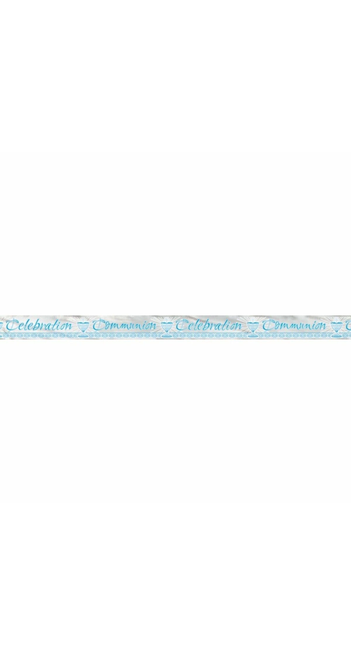 Foil Blue Radiant Cross Communion Banner - 12 ft - Long Fold