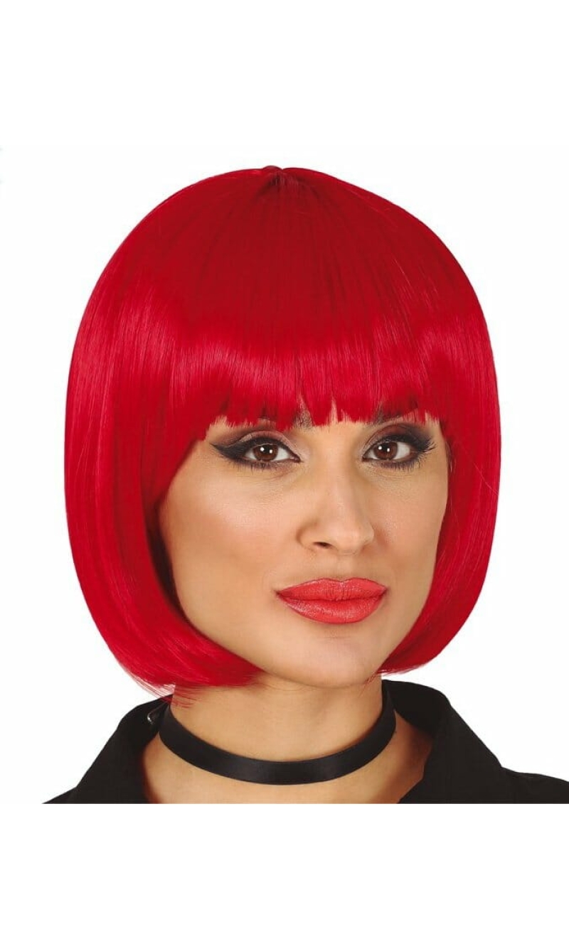 Red Bob Wig - Adult One Size